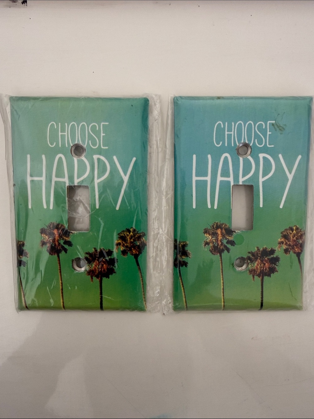 Choose Happy Palm Tree Light Switch Cover (Green Gradient)
